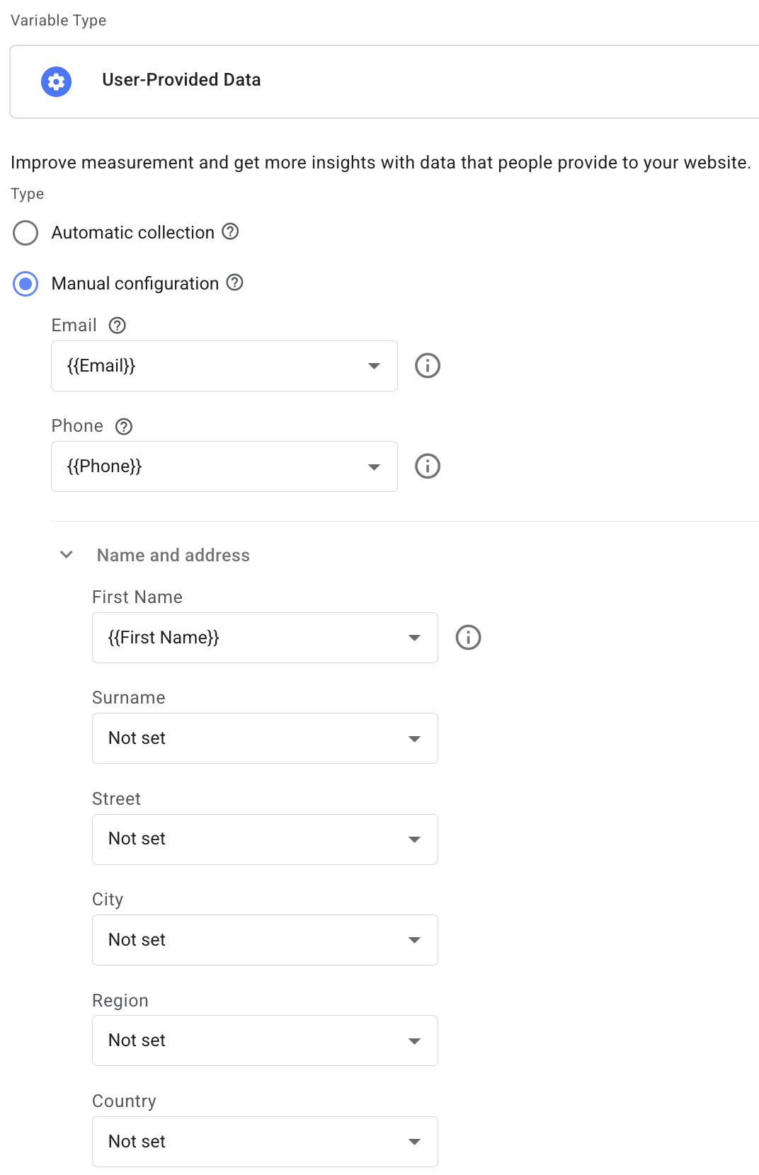 Tracking UPD via GTM